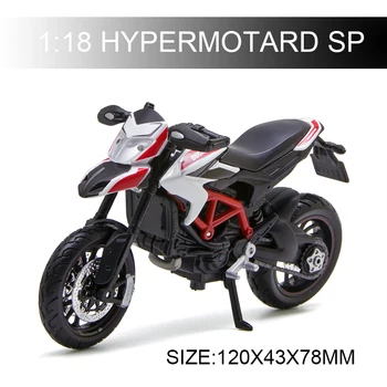 Maisto 1:18 Modele de Motociclete Ducati HYPERMOTARD SP turnat sub presiune, din Plastic Moto de Curse în Miniatură Jucărie Pentru un Cadou de Colectie