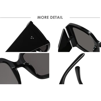 Moda Supradimensionat ochelari de Soare Femei de Epocă Pătrat Ochelari de Soare pentru Femei Big Rama Oglinda UV400 Ochelari de Călătorie Gafas De Sol Feminino