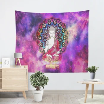 De Mari Dimensiuni Retro Buddha Decorative Galaxy Tapesties Indian Mandala Agățat De Perete Hippie Chakra Tapiserie Psihedelice Perete Pânză