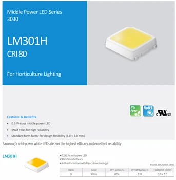 10buc/lot,230lm/w, lumen Mare Samsung LM301H QB288 Cuantice Tech V3 Bord 3000K 3500K se amestecă 660nm UV IR