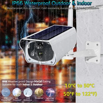 1080P Tuya Camera IP WIFI de Securitate în aer liber, Solar, Camera Wireless Baterie PIR Alarma CCTV IP67 rezistent la apa P2P de Supraveghere