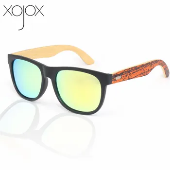 XojoX Polarizate Bambus ochelari de Soare Femei Bărbați Vintage Dreptunghi Ochelari de Soare de sex Masculin de Conducere Ochelari Retro din Lemn UV400 Ochelari