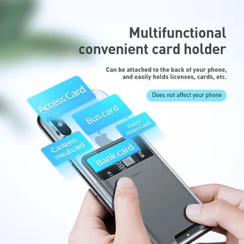 Baseus Telefon Universal Spate Slot pentru Card de Portofel Caz Pentru iPhone X Xs Lux 3M Autocolant Silicon Husă de Telefon Caz Pentru Samsung Xiaomi