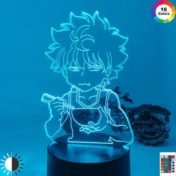 Lumina Led-uri pentru Copii Decor Dormitor Hxh Led Lumina de Noapte Anime Cadou Acrilica Neon Lampa 3d Xmas Ziua Killua Drăguț DIY Cadou de Anul Nou
