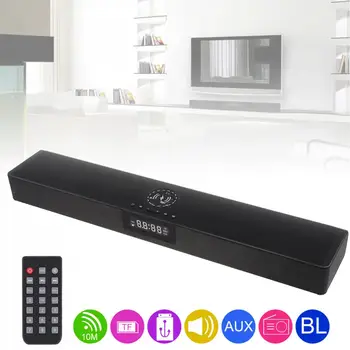 Rsionch Soundbar Home Theater Bluetooth Difuzor Subwoofer TV PC-ul de Încărcare fără Fir și Ceas cu Alarmă pentru Control de la Distanță Smartphone