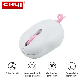 CHYI Wireless Mini Mouse de Calculator Creative Drăguț Mause Optic Usb 3d Ergonomice Tăcut Portabil Roz Copii Cadou de Soareci Pentru Laptop PC