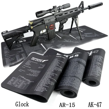 AR15 AK47 Pistol de Curățare covor de Cauciuc Cu Piese Diagrama Instrucțiuni Armorers Bancă Mat Mouse-Pad pentru Glock 1911 Beretta 92 HK USP