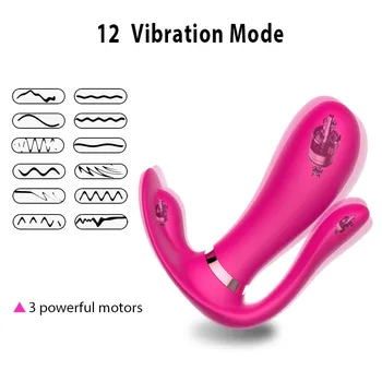 Control de la distanță G-Spot Penis artificial Vibratoare Jucarii Sexuale pentru Femei Wireless Anal Plug Masaj sex Feminin Chilotei Vibrații Adult Sex Produsele