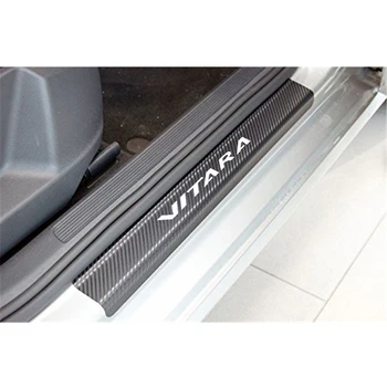 Pentru Suzuki Vitara Masina Pragului de Ușă Scuff Placa Pedala de bun venit de Protecție Autocolante Auto Styling Accesorii 4buc