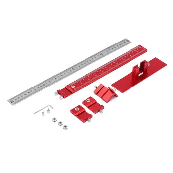 Roșu Aliaj de Aluminiu Metric/Inch Cabinet Hardware Jig 4mm 5mm Ghid de Gaurit Cabinet Ocupa Șablon Jig