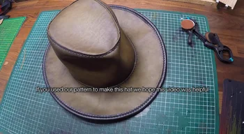 Palarie de Cowboy de bricolaj semi-finite din piele lucrate manual pachet de materiale pălărie steampunk din piele de vest palarie de cowboy din piele