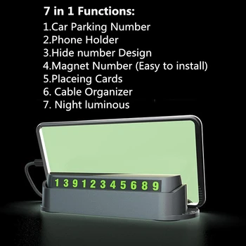Auto Styling Parcare Temporară Card Suport De Telefon Hidenable Parcare Cu Numărul Odorizant Parfum Accesorii Auto Autocolant