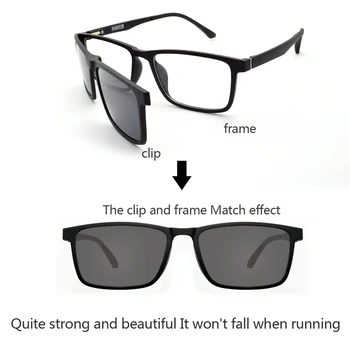 Rame de ochelari de sex Masculin Nisip negru clipuri pe Magnet Polarizat ochelari de Soare Viziune de Noapte Film Anti-albastru Film 3D de Conducere Cadru Special