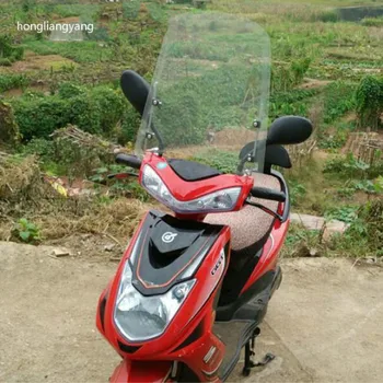 415*415*3mm Plexiglas motocicleta deflector de vânt motocicleta parbriz scuter parbriz cu suport de Montare