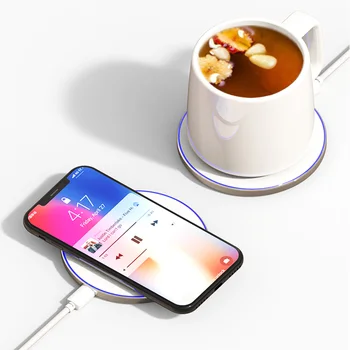 USB Cupa Cald Căldură de Băuturi Cana Mat Ține Băutură Caldă de Încălzire Cani Coaster Electrice fără Fir Încărcător de Telefon de Încărcare Pad