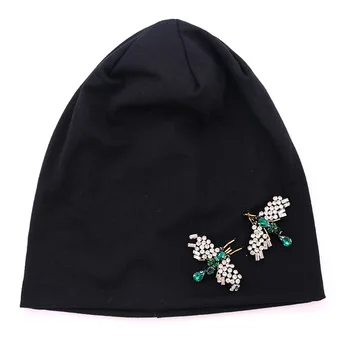 GZhilovingL 2020 Nouă Primăvară Femei Bug Aplici Nepriceput Căciuli, Pălării Subțire de Bumbac Moale Chelioși Pălărie Și Capace Doamnelor pălării de Iarnă