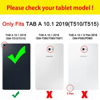SM-T510 Caz Pentru Samsung Galaxy Tab 10.1 2019 T510 T515 SM-T515 Acoperi Funda Tableta Tigru Pictat Silicon Piele PU Coajă
