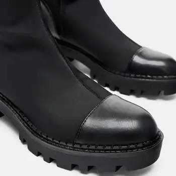 New Slim Stretch Lycra Genunchi Ridicat Cizme Platforma Cizme De Iarna Pentru Femei Cizme Lungi De Iarnă Pantofi Pentru Femei Șosete Cizme Peste Genunchi Cizme