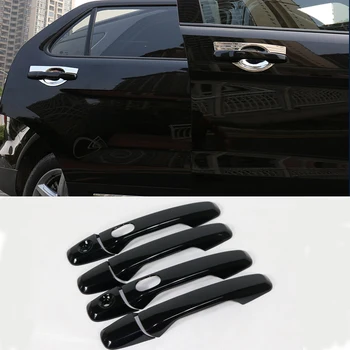 Negru, ABS Cromat Masina Mânerul Ușii Capace Tapiterie Auto Accesorii cu Smart Găuri 8pcs se Potrivesc Pentru a se Potrivi Ford Explorer Sport 2016 2017 18