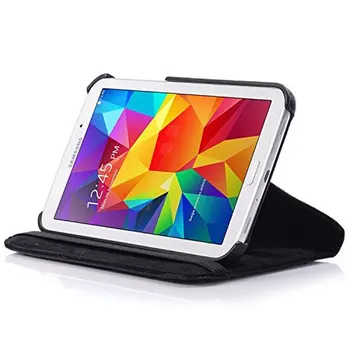 Tab 4 8.0 inch SM-T330 Caz Acoperire Pentru Samsung Galaxy Tab 4 8.0 T330 T335 360 De Grade Rotative din Piele PU Caz Tabletă cu Ecran de Sticlă