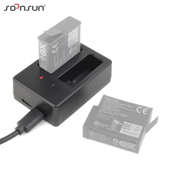 SOONSUN USB Dual Slot AHDBT-501 Încărcător Dock încărcător cu Cablu pentru GoPro Hero 8 7 6 5 Negru Go Pro Accesorii
