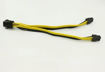 10buc/lot de Înaltă calitate 6 Pin PCI-E la 2*6pini splitter 18AWG extindere cablu de alimentare