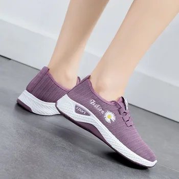 2020 Pantofi De Tenis Femeile În Aer Liber Pantofi Sport De Aer Respirabil Ochiurilor De Plasă De Mers Pe Jos Adidași Femei Jogging Formatori Încăltăminte Într-Coș Femme