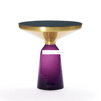 50cm Nordic Lux Pahar cu Ceai de Masă Creativitatea Translucide de Sticlă Picior Design Living Modern Runda Ceai, Cafea, Masă S