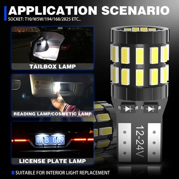 2x W5W T10 Led-uri Becuri 2825 Parcare Auto LED de Marcare Laterală Lumina 12V Pentru Citroen C5 C3 C4 Picasso Xsara, Berlingo, Saxo C2 C1 C4L DS3