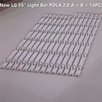 Nou Original 14 BUC/set de fundal cu LED strip pentru LG 55LN5400 55LN6200 55LA6210 55LA6208 LZ5501LGEPWA DL84 R L Pola2.0 55 inch