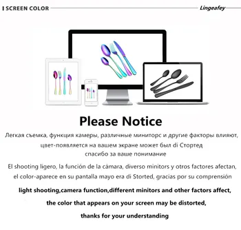 2018 Multi-Culori Curcubeu Set De Tacâmuri Tacâmurile Negru Set Tacâmuri Kit Furculiță, Cuțit Din Oțel Inoxidabil Argintărie Acasă Set Tacamuri
