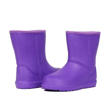 Excargo Eva Cizme Pantofi Femei Blana de Pluș Cald Iarna Cizme pentru Ploaie Impermeabil Rainboots Femei 2020 Blana Bumbac Căptușit Pantofi de Ploaie