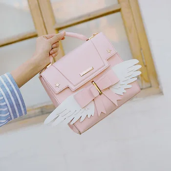 Drăguț roz umăr geanta Messenger fata aripi de personalitate sălbatice genți de mână