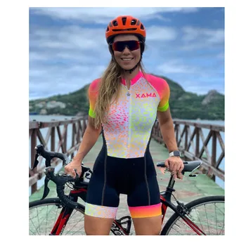 2020 femei triatlon maneci scurte jersey ciclism seturi skinsuit maillot Ropa ciclismo jersey biciclete biciclete imbracaminte merge salopeta
