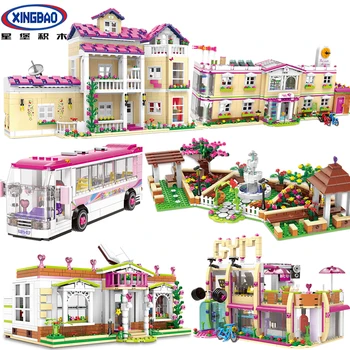 Prieteni Pentru Fete Seturi City School bus arhitectura juca model de casa blocurile MOC spital mall cărămizi Printesa de Nunta