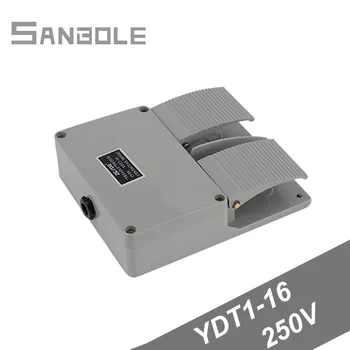 Comutator de picior YDT1-16 Tip Pedala de Contact de Argint carcasă din aluminiu gri accesorii mașini unelte Dublu Picioare benzii de Rulare 10A 250V
