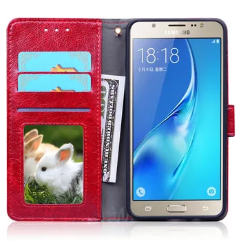 Pentru Samsung Galaxy J7 2016 TPU Caz Acoperire Samsung J7 2016 J710 J710F Portofel din Piele Flip case Pentru Samsung Galaxy J7 6 2016 Caz