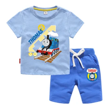 Thomas și prietenii de vară pentru copii de moda desene animate respirabil și confortabil pentru copii pantaloni + tricou casual două seturi