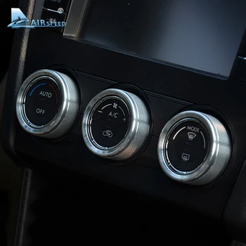 Viteza 3pcs Auto Metalic Aer condiționat Buton Inele AC Comutator Trim Acoperă Refit pentru Subaru Forester XV 2013 Auto-styling