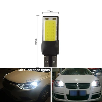 10x Auto T10 W5W LED Lumina de Semnalizare COB CANBUS Interior Lumina 5w5 12V Auto de Înmatriculare Pană Lateral Portbagaj Bagaje Lampa Alb