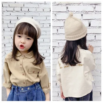 2020 Haine pentru Copii Toamna Noua Fată coreean Toamna Brodate Tricou copil bluza