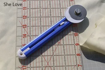 Chzimade 45mm Reglabil din Aliaj de Aluminiu Rotativ Material Cutter Quilters Diy de Cusut, Quilting Tesatura Ambarcațiune de Tăiere Instrument