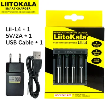 2020 LiitoKala Lii-L2 Lii-L4 18650 baterie Reîncărcabilă încărcător 4Slot 2slot Pentru 16340 26650 21700 18650 baterii+5V plug