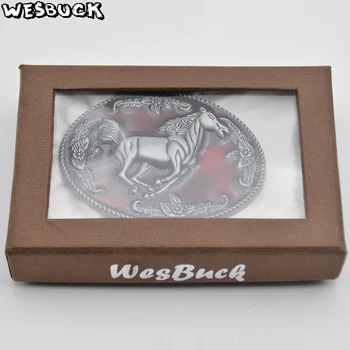 WesBuck Brand Catarama Cal Roșu Metalice Catarame pentru Om Femeile Occidentale Catarame Cowgirls Catarama Cowboy Cool cadouri de Vacanță