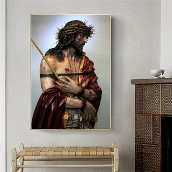 Rezumat Figura lui Isus Tablouri Canvas Wall Art Postere si Printuri Portret al lui Isus Poze de Perete Pentru Camera de zi Decor de Perete
