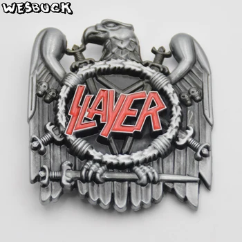WesBuck Stil de Brand Nou 3D Silver Eagle Slayer Muzica Rock Catarama de Metal de Cowboy, Curea Capul Cu PU Curea