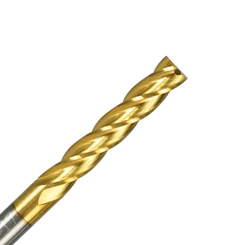 4 Flaut Plat frezei CNC Router Cam TiN de Acoperire 3.175 mm Coadă De Lemn, pentru prelucrarea Metalelor Instrument de Spirală End Mill Carbide Milling Cutter