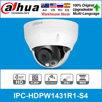 Dahua 4MP Original Demo Camera IP IPC-HDPW1431R1-S4 4MP APP aparat de fotografiat 30M IR Inteligent H. 265 IP67 Camera de securitate CCTV