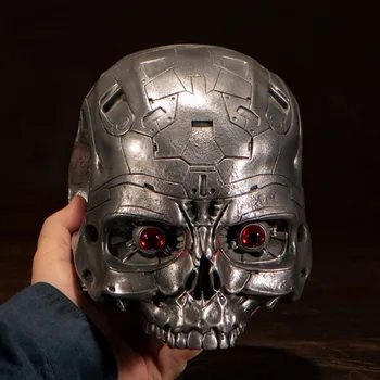 Terminator T-800 De Cap de Robot Statuie de Metal Cifră Acțiune de Colectare Model de CASETA de Jucărie 24cm Q620