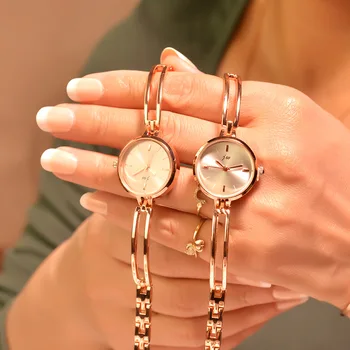 Femei Ceasuri Brățară Moda De Lux Din Oțel Inoxidabil Cuarț Mici Uita-Calități Simplu Doamnelor Ceasuri De Mână De Sex Feminin Lanț De Ceas